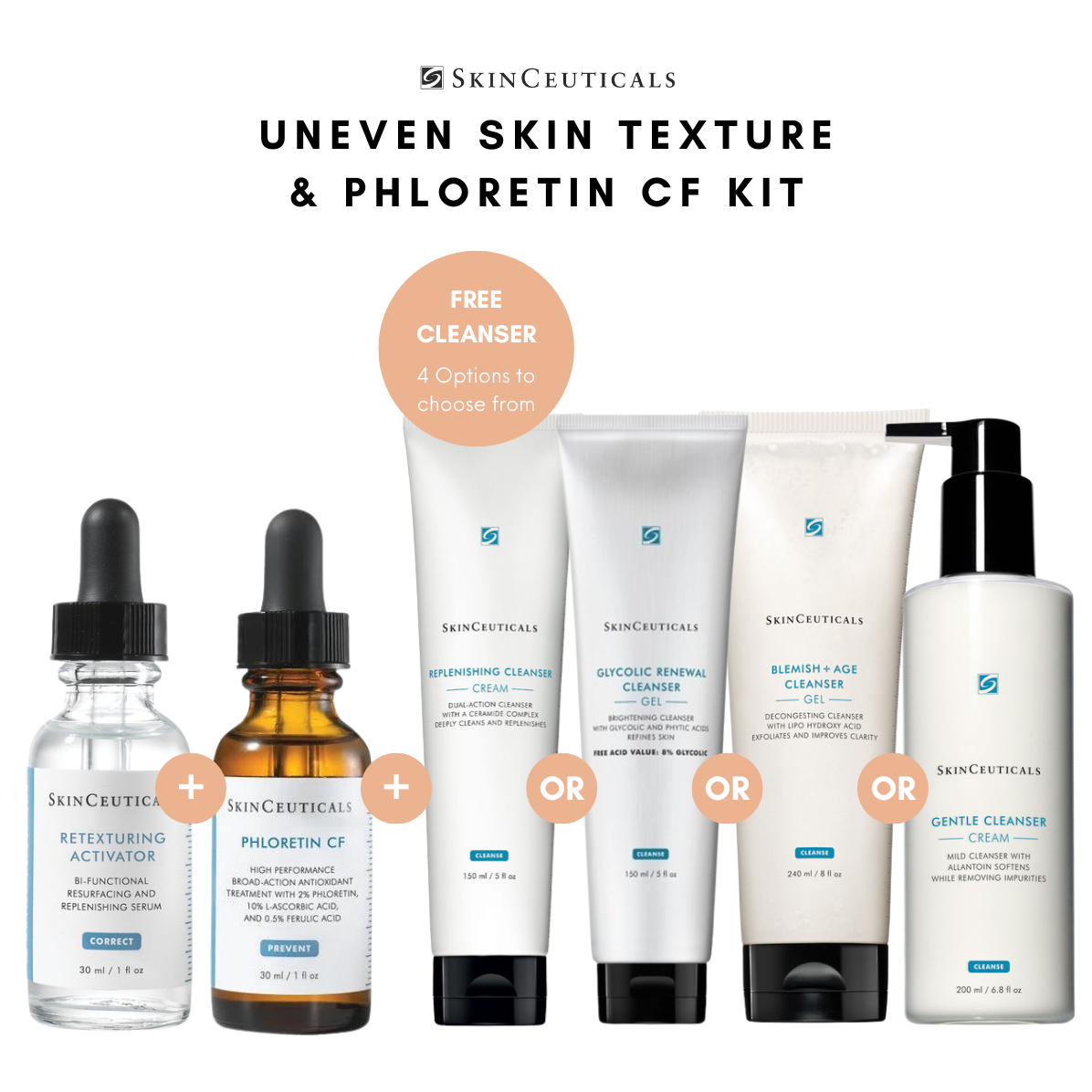 SkinCeuticals Uneven Skin Texture & Phloretin CF Kit - Skin Spot